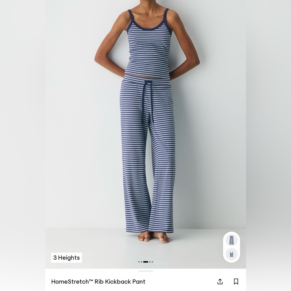 Aritzia Home Stretch Striped Lounge Set - tube top & pants